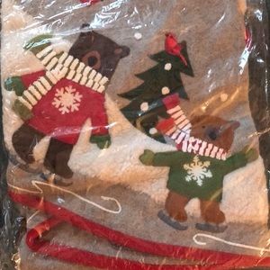 Crate & Barrel Holiday Bears Tree Skirt